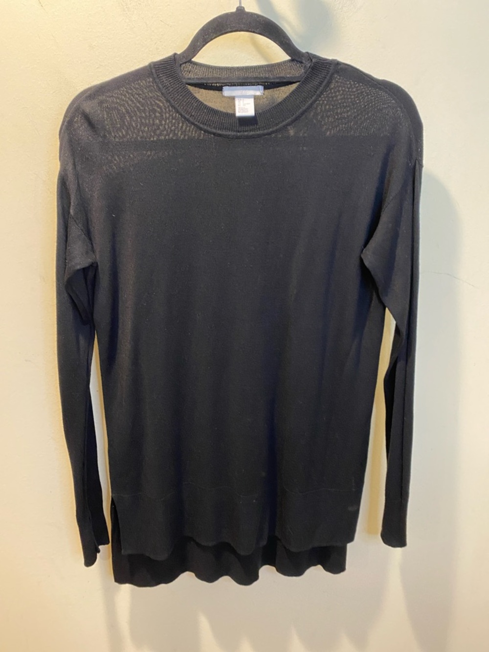 H&M  Lightweight Black Crewneck Sweater Sz S